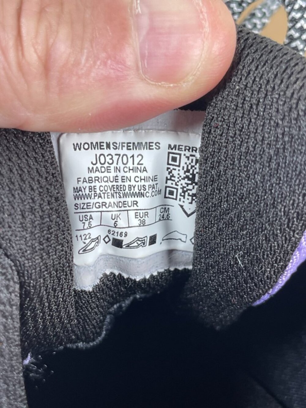 Merrell J037012 Gore-Tex Hiking Shoes Womens 7.5 Purple Gray Waterproof - Picture 7 of 10